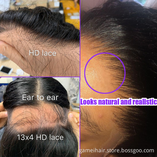 Full Hd 360 Lace Frontal Wig Cheap Straight Brazilian Virgin Human Hair Extension Transparent Lace Front Wig For Black Women